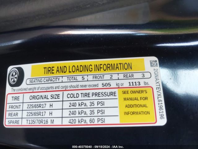 2GNAXTEVXL6196196 Chevrolet Equinox Awd 2fl
