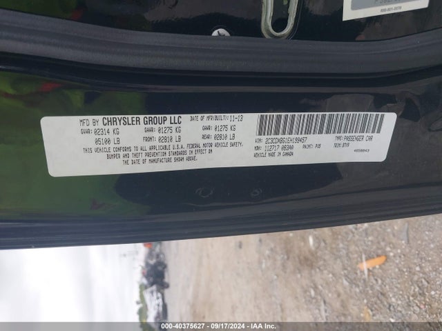 Dodge Charger Se 2014 2C3CDXBG1EH199457 Image 9