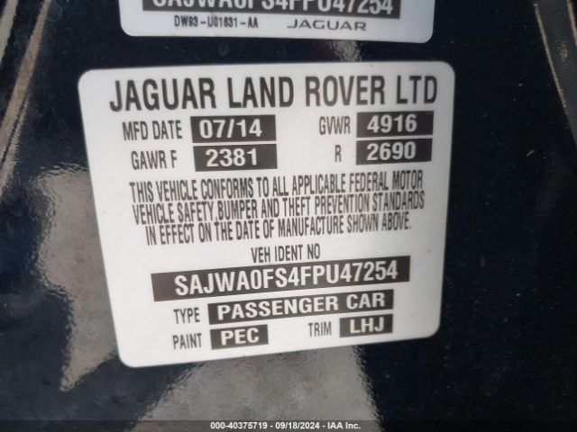 SAJWA0FS4FPU47254 Jaguar Xf 2.0t Premium