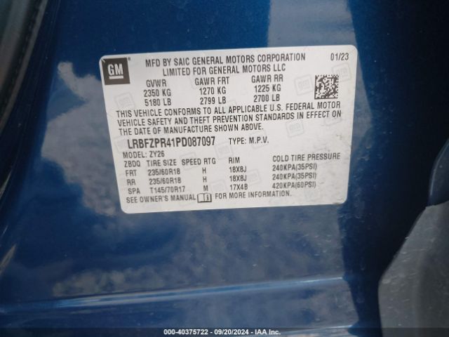 LRBFZPR41PD087097 Buick Envision Essence Awd