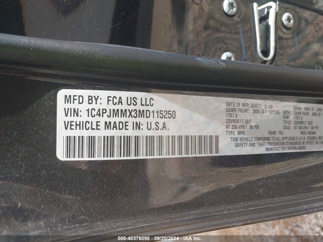 Jeep Cherokee Latitude Lux 4x4 2021 1C4PJMMX3MD115250 Image 9