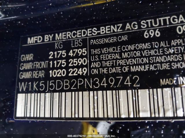 W1K5J5DB2PN349742 Mercedes-Benz Amg Cla 45 4matic