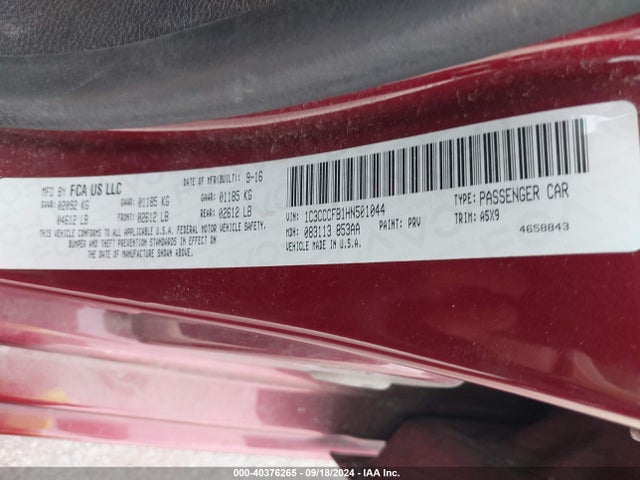 Chrysler 200 Touring 2017 1C3CCCFB1HN501044 Image 9