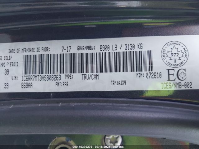 1C6RR7MT3HS808263 RAM 1500 Sport