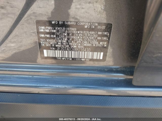 JF2GTAEC6NH216430 Subaru Crosstrek Premium