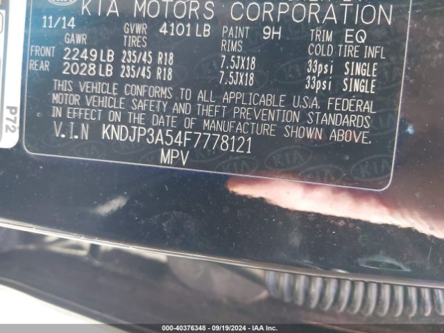 KNDJP3A54F7778121 KIA SOUL +