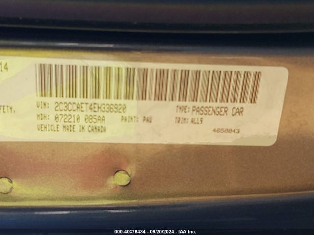 Chrysler 300C 2014 2C3CCAET4EH336920 Image 9