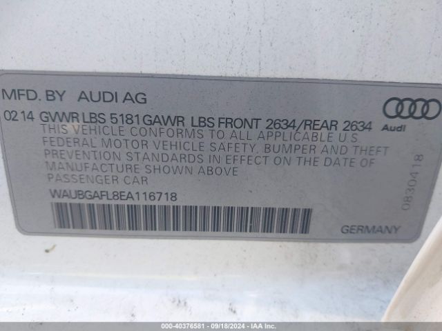 WAUBGAFL8EA116718 Audi S4 3.0t Premium Plus