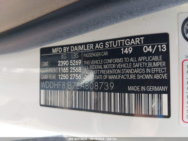 WDDHF8JB7EA808739 Mercedes-Benz E 350 4matic/e 350 Sport