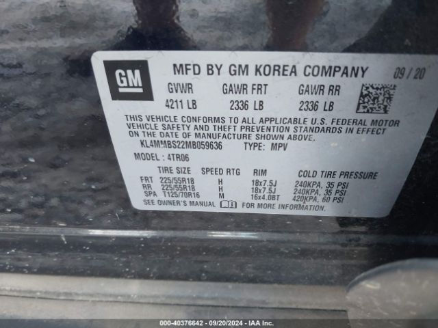 KL4MMBS22MB059636 Buick Encore Gx Fwd Preferred