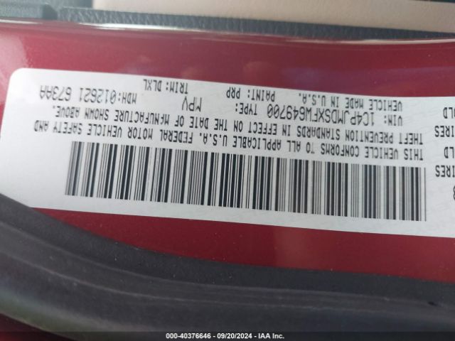 1C4PJMDSXFW649700 Jeep Cherokee Limited