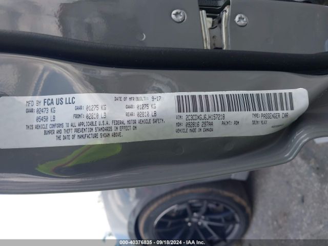 2C3CDXGJ6JH157218 Dodge Charger Daytona 392 Rwd