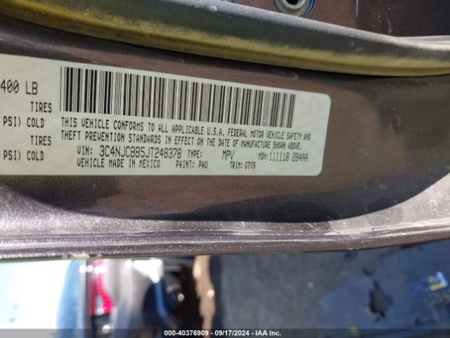 3C4NJCBB5JT248378 Jeep Compass Latitude Fwd