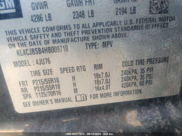 KL4CJBSB4HB009718 Buick Encore Preferred Ii