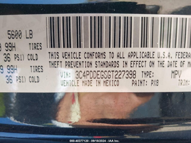 3C4PDDEG8GT227398 Dodge Journey R/t
