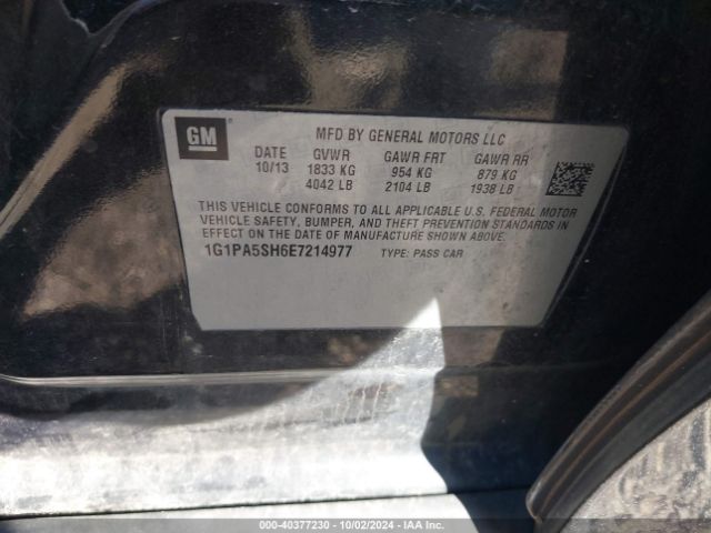 1G1PA5SH6E7214977 Chevrolet Cruze Ls Auto