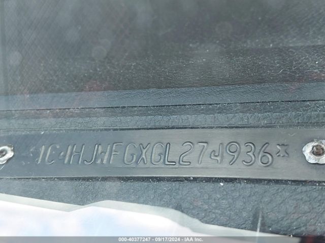 1C4HJWFGXGL274936 Jeep Wrangler Unlimited Rubicon Hard Rock