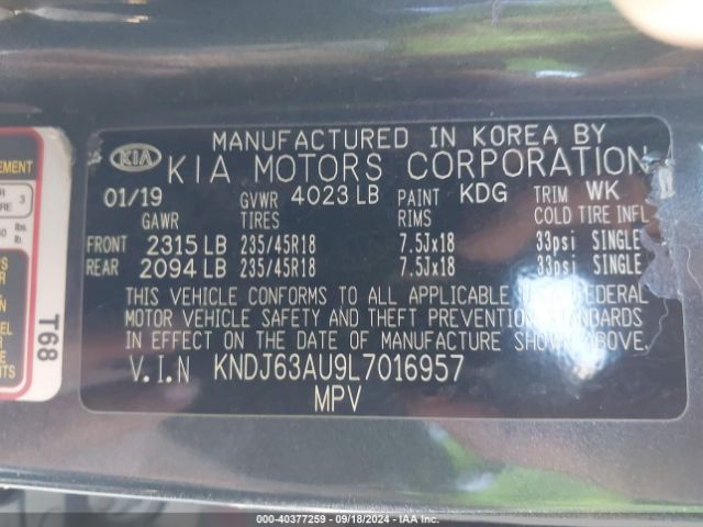 KNDJ63AU9L7016957 KIA Soul Gt-line