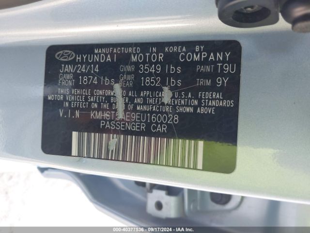 KMHCT5AE9EU160028 Hyundai ACCENT GS