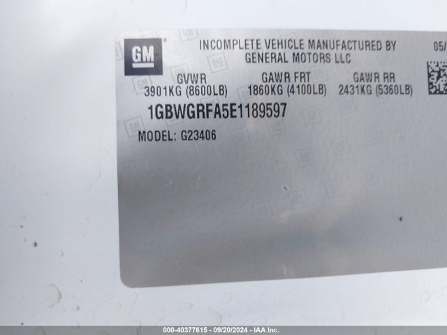 Chevrolet Express 2500 Lt 2014 1GBWGRFA5E1189597 Image 9