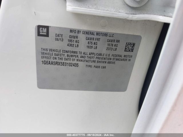 1G6AA5RX5E0102435 Cadillac Ats Standard