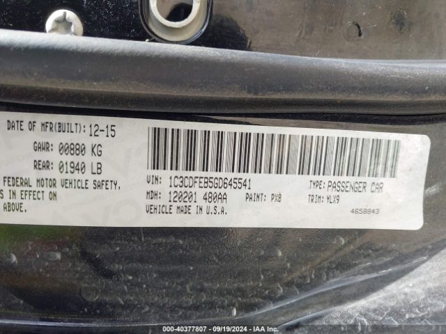 1C3CDFEB5GD645541 Dodge DART GT