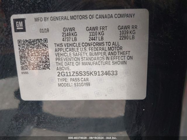 2G11Z5S35K9134633 Chevrolet IMPALA LT