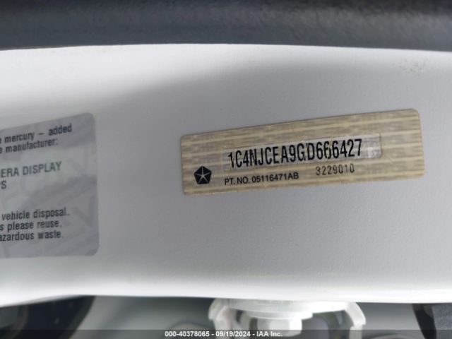 1C4NJCEA9GD666427 Jeep Compass Latitude