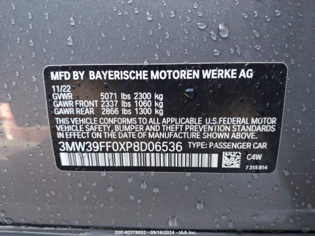 3MW39FF0XP8D06536 BMW 3 Series 330e