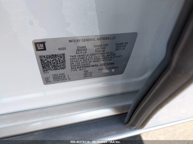 5GAERBKW5LJ223286 Buick Enclave Fwd Essence