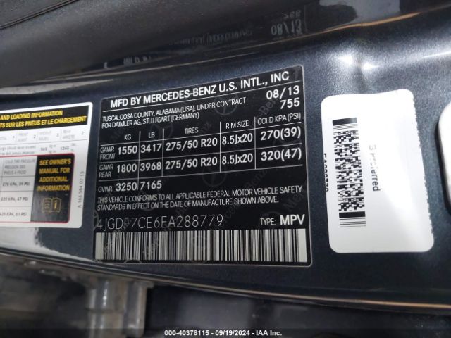 4JGDF7CE6EA288779 Mercedes-Benz Gl 450 4matic