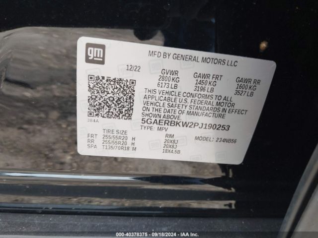 5GAERBKW2PJ190253 Buick Enclave Essence Fwd