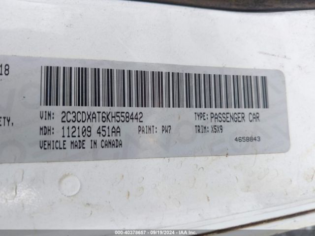 2C3CDXAT6KH558442 Dodge Charger Police Rwd