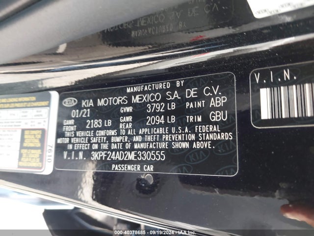 KIA Forte Lxs 2021 3KPF24AD2ME330555 Image 9