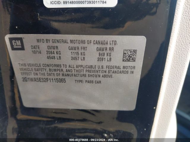 2G1WA5E32F1115065 Chevrolet Impala Limited Ls