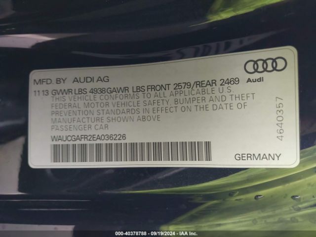 WAUCGAFR2EA036226 Audi S5 3.0t Premium Plus