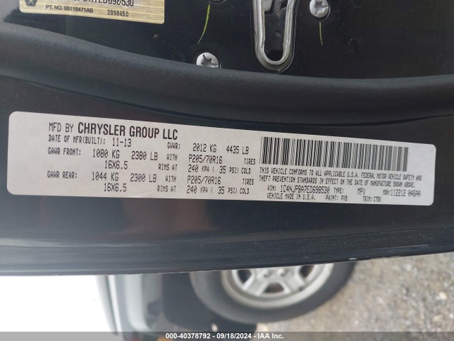 1C4NJPBA7ED698530 Jeep Patriot Sport