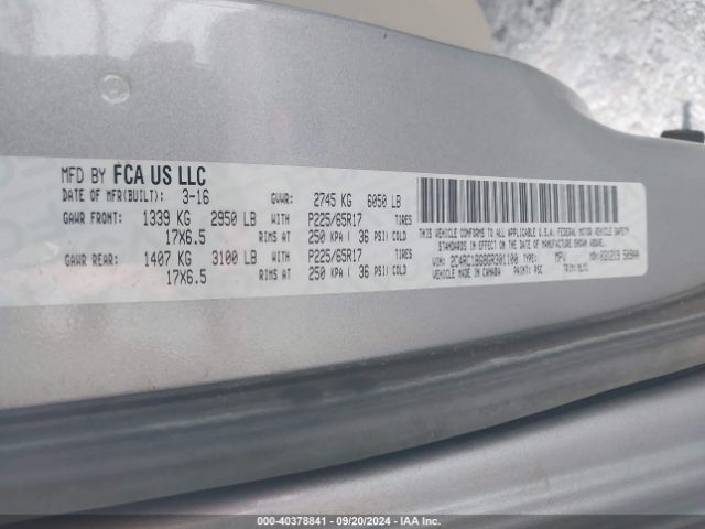 2C4RC1BG8GR301100 Chrysler Town & Country Touring