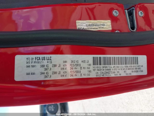 1C4NJCBAXGD731404 Jeep Compass Sport Se