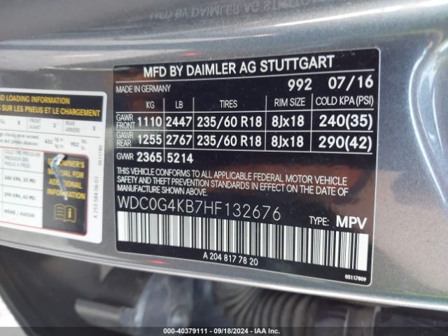 WDC0G4KB7HF132676 Mercedes-Benz Glc 300 4matic