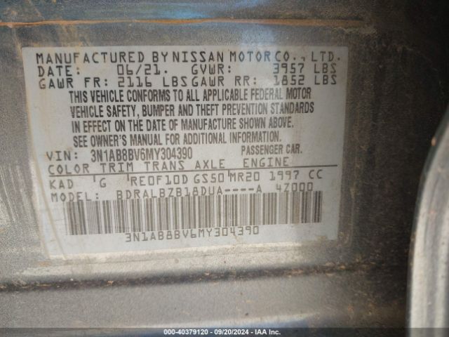 3N1AB8BV6MY304390 Nissan Sentra S Xtronic Cvt