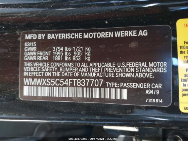 WMWXS5C54FT837707 Mini Hardtop Cooper