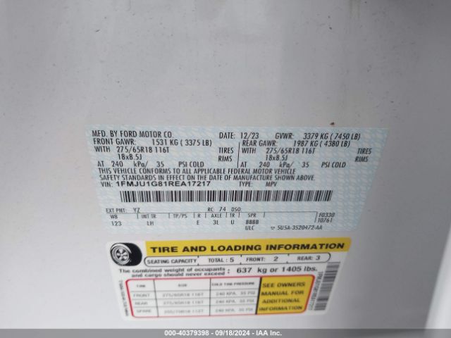 1FMJU1G81REA17217 Ford Expedition Xl