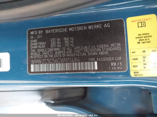 2012 MINI COOPER S COUNTRYMAN WMWZC5C56CWM11484 Photo 8