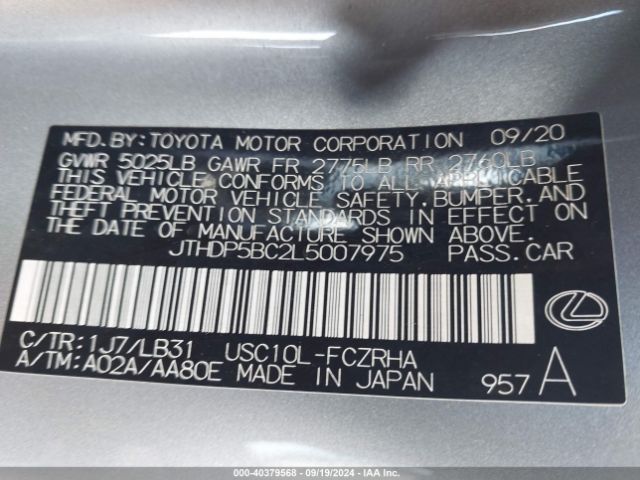 JTHDP5BC2L5007975 Lexus RC F