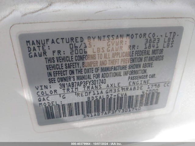 Nissan SENTRA SV 2015 3N1AB7AP3FY301740 Image 9