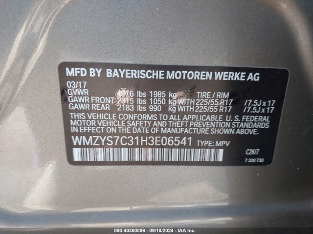 2017 MINI COUNTRYMAN WMZYS7C31H3E06541 Photo 8