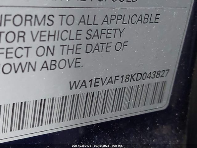 WA1EVAF18KD043827 Audi Q8 55 Premium