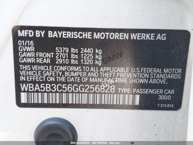 WBA5B3C56GG256828 BMW 535i Xdrive