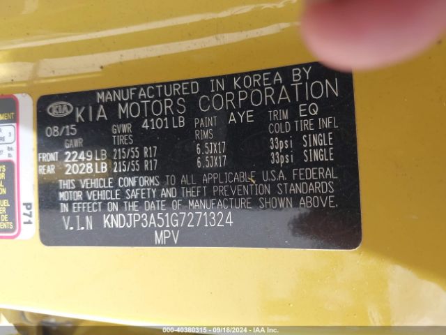 KNDJP3A51G7271324 KIA SOUL +